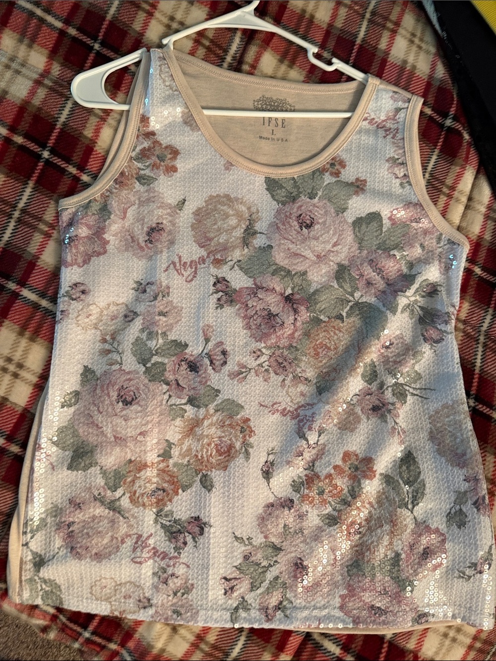 Ladies tank top from Las Vegas ! Sparkling front design